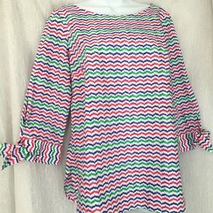 Talbots 3/4 sleeve tunic top - ladies spring top